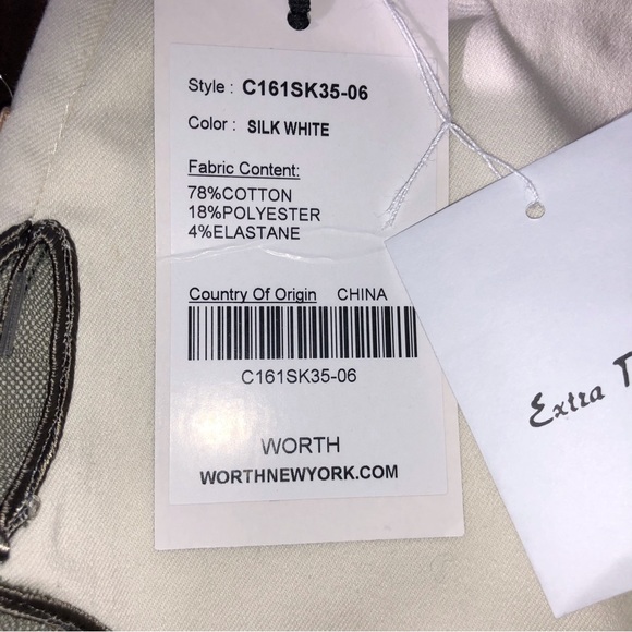 Worth Off White With Kaiki Green Tan Beaded Emebllishments New Size 6 - Picture 16 of 16